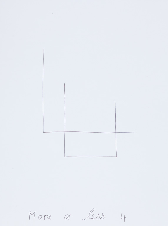 Claude Closky, ‘More or Less 4 (s),’ 2015, black ballpoint pen on paper, 40 x 30 cm.